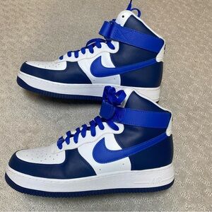 Nike Air Force One High-Top with Strap “Dodgers” Royal Blue & White Men’s 11